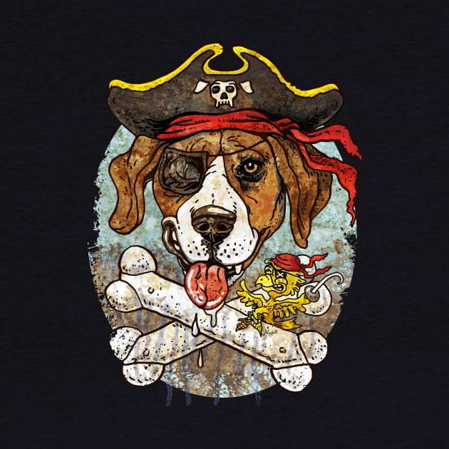 Bad to the Bone Pirate Dog by Mudge